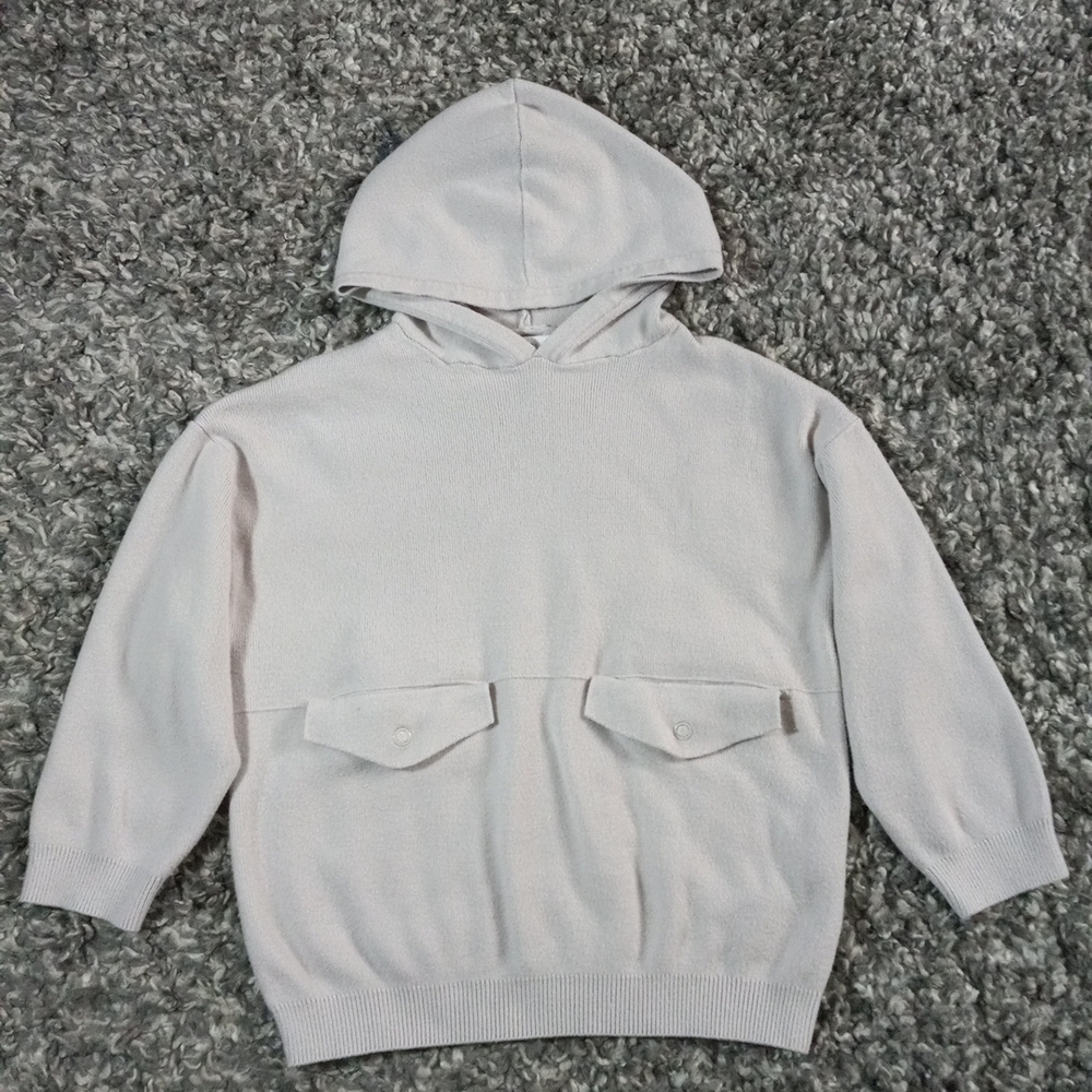 🔥Kids Zara Cream Girl Hooded Pullover Size 3-4 Girl